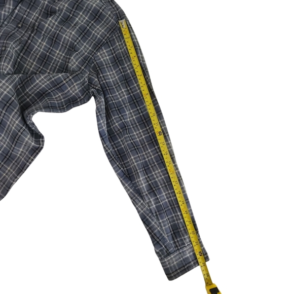 LL BEAN Vintage Made in Canada Flannel Shirt – Men’s M Tall – Blue Plaid, Herita - Picture 10 of 11